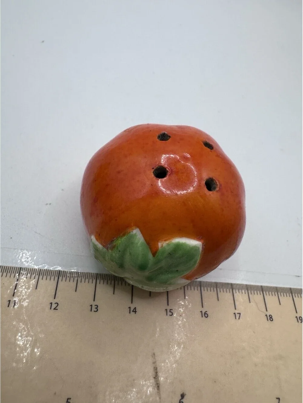 Vintage Salt & Pepper Shakers Occupied Japan Orange & Apple In A Basket 3 Piece